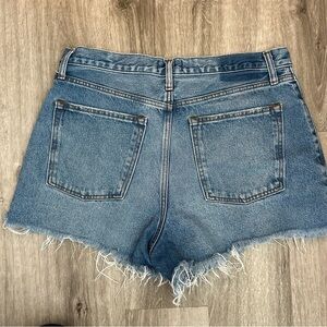 Abercrombie and Fitch Natural Rise Button Up Denim Shorts Medium Wash Size 14